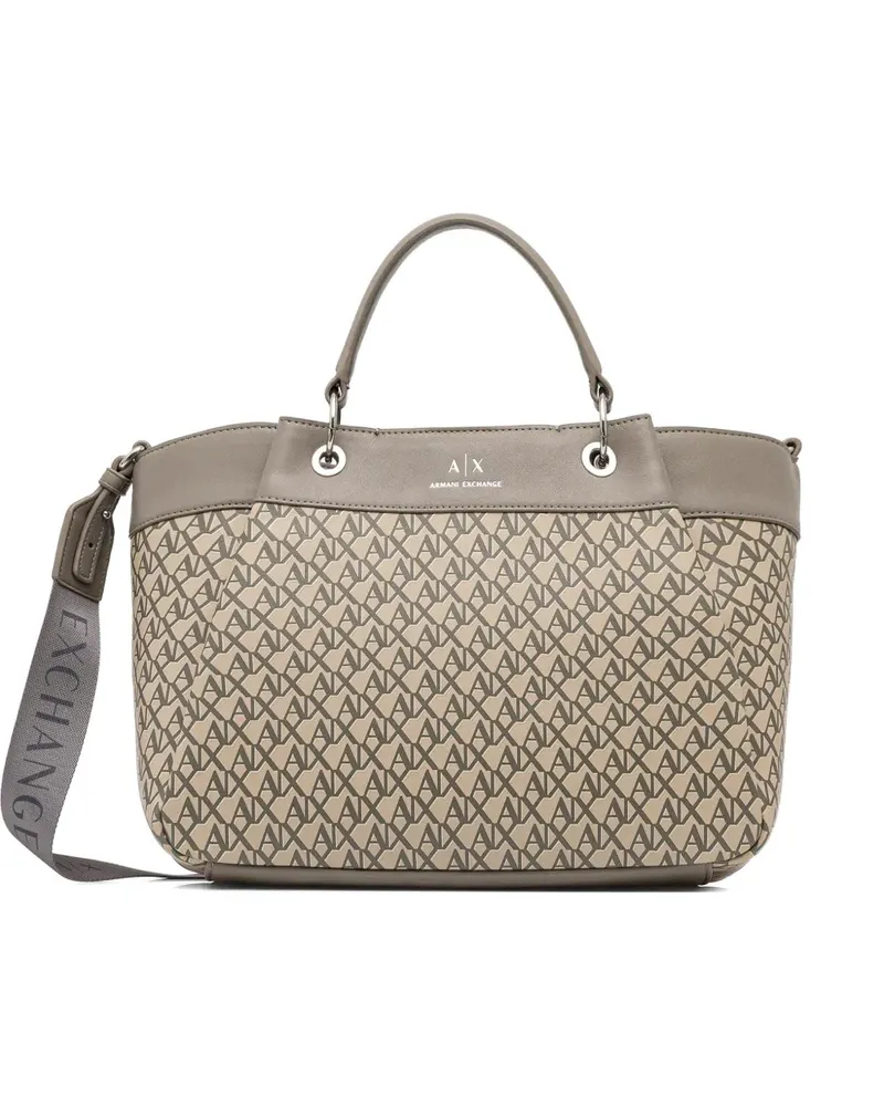 Armani Exchange allover-pattern tote bag - Nude Nude
