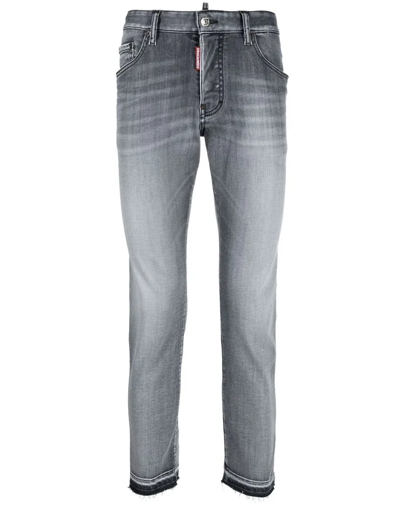 Dsquared2 Schmale Cropped-Jeans - Grau Grau