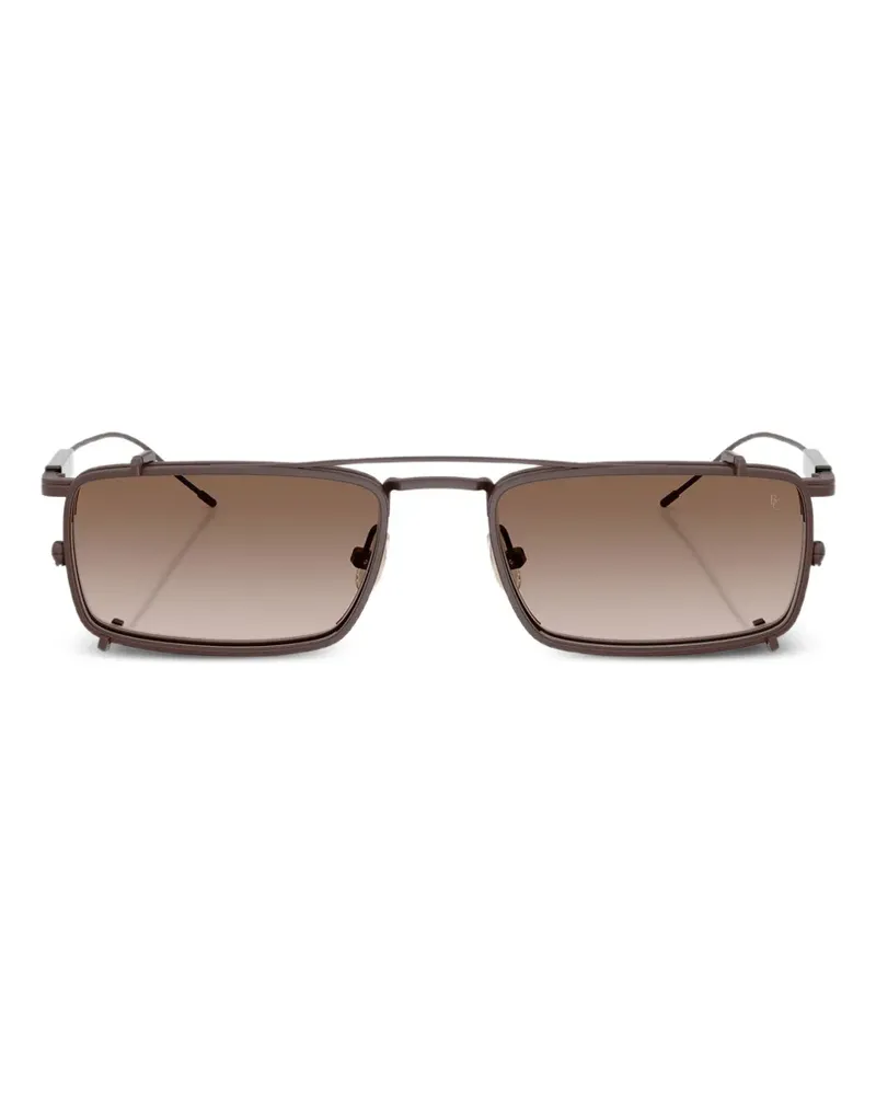 Brunello Cucinelli Clip-On-Sonnenbrille - Braun Braun