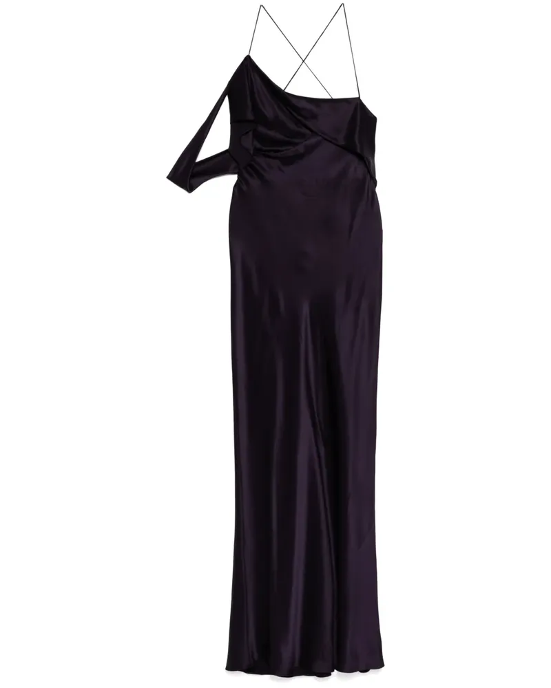 mason by michelle mason Asymmetrisches Abendkleid aus Seide - Violett Violett