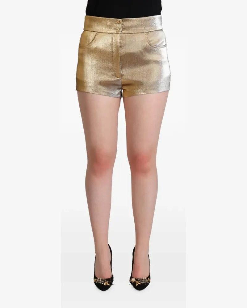 Dolce & Gabbana metallic-effect tailored shorts - Gold Gold