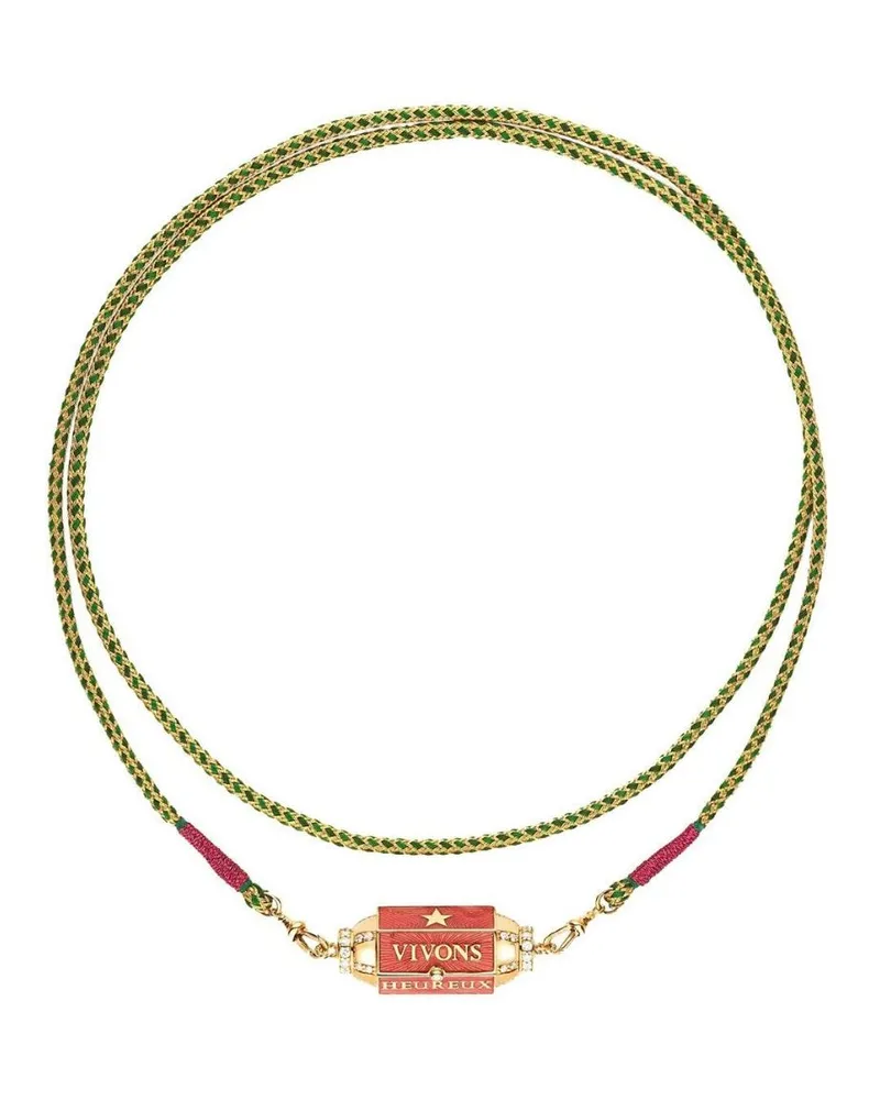 Marie Lichtenberg 18kt Gelbgoldhalskette mit Diamanten Gold