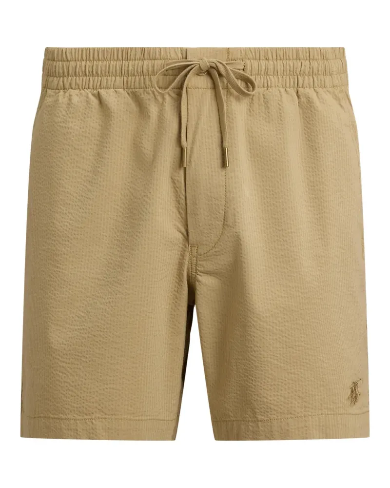 Ralph Lauren logo-embroidered drawstring shorts - Nude Nude