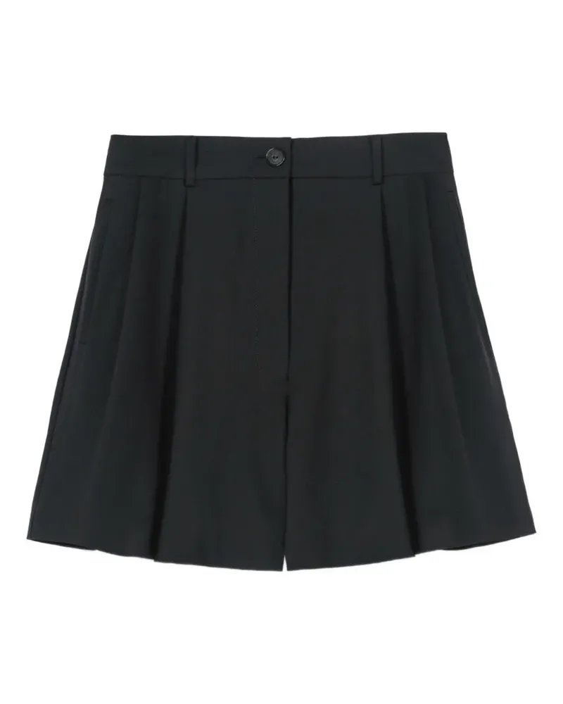 CORDERA Klassische Shorts mit Knopfverschluss - Schwarz Schwarz