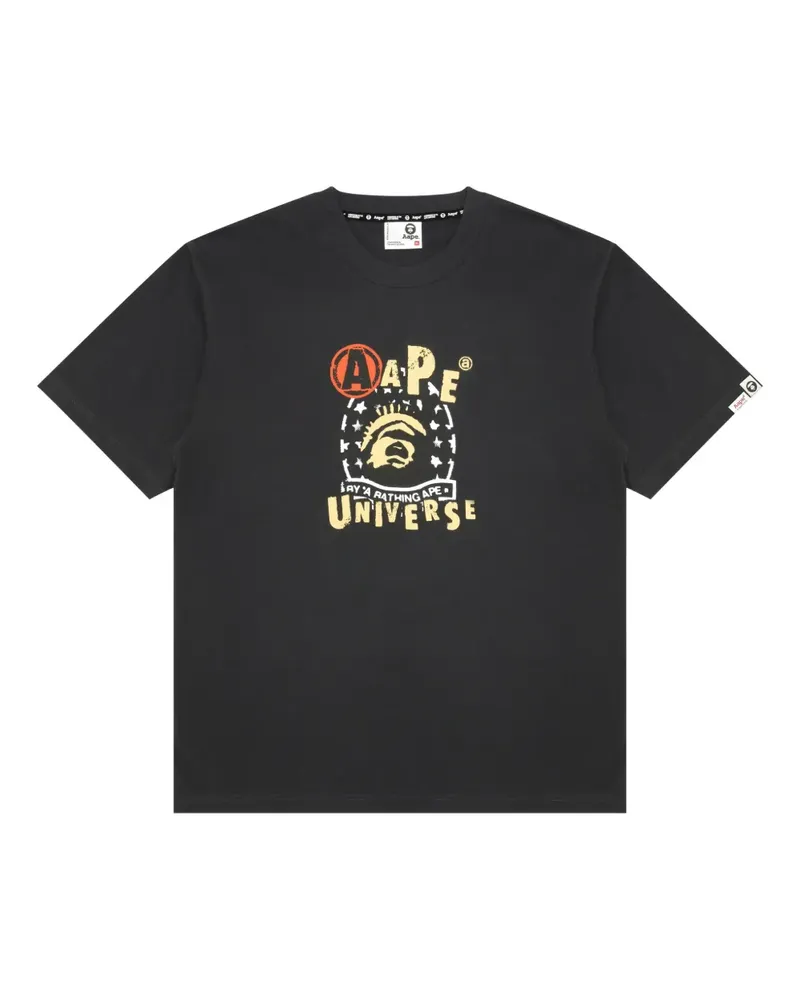 BAPE T-Shirt mit grafischem Print - Schwarz Schwarz