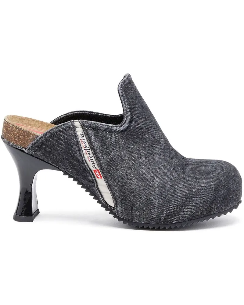 Diesel D-Woodstock W Jeans-Mules 80mm - Schwarz Schwarz