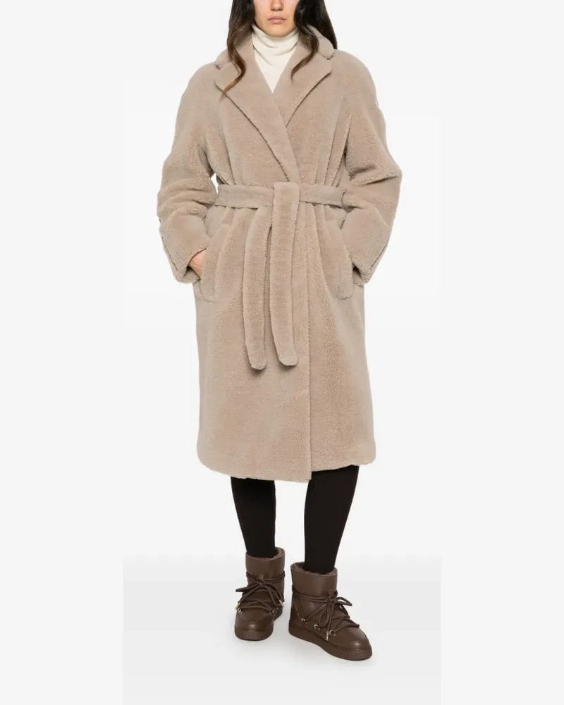 FUSALP Mantel aus Faux Shearling - Nude Nude