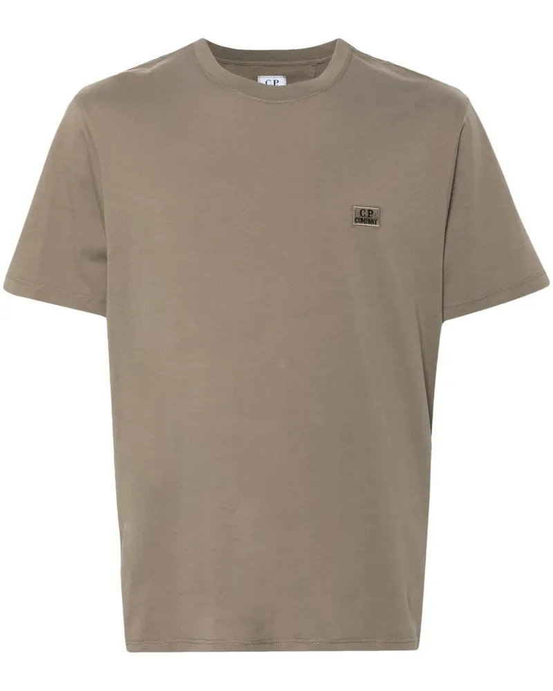 C.P. Company T-Shirt mit Logo-Stickerei - Grün Grün