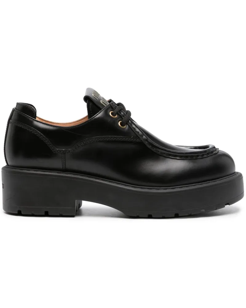 Miu Miu Oxford-Schuhe aus Leder 55mm - Schwarz Schwarz