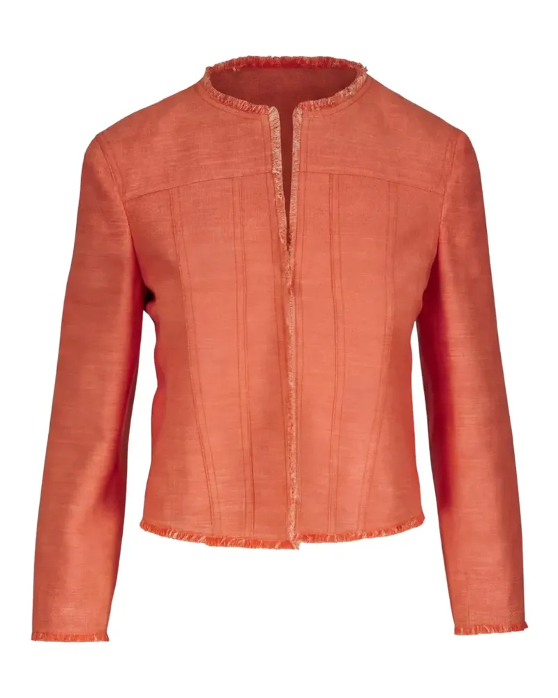 Akris Cropped-Jeansjacke - Orange Orange