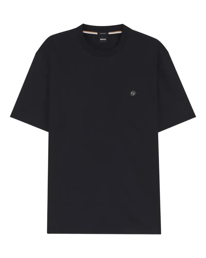 HUGO BOSS T-Shirt mit rundem Ausschnitt - Schwarz Schwarz