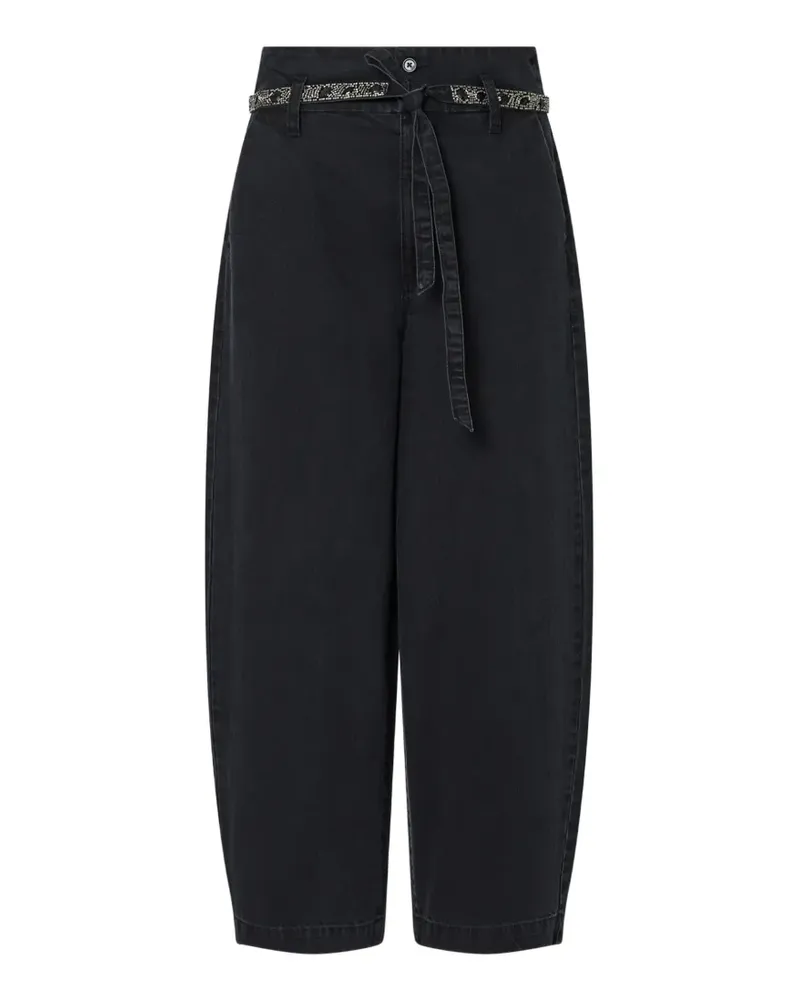 Liu Jo balloon-trousers with embroidered-belt - Schwarz Schwarz