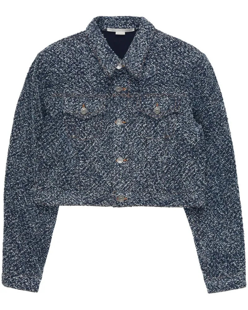 Stella McCartney Bouclé-Jeansjacke - Blau Blau