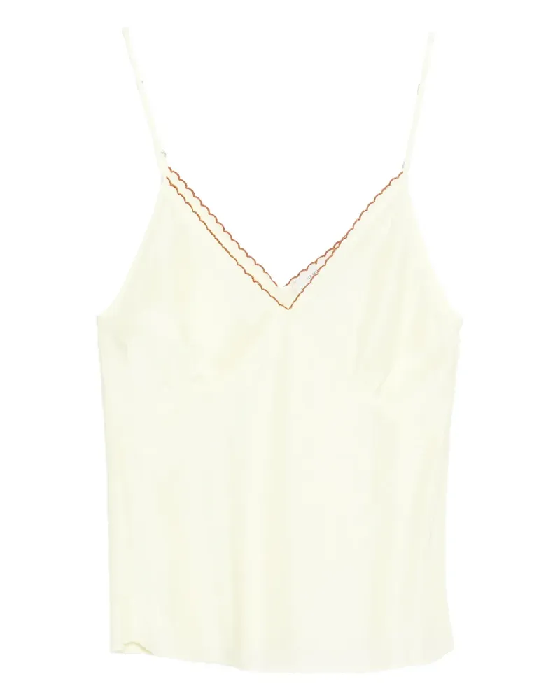 forte_forte Oberteil mit V-Ausschnitt - Gelb Gelb