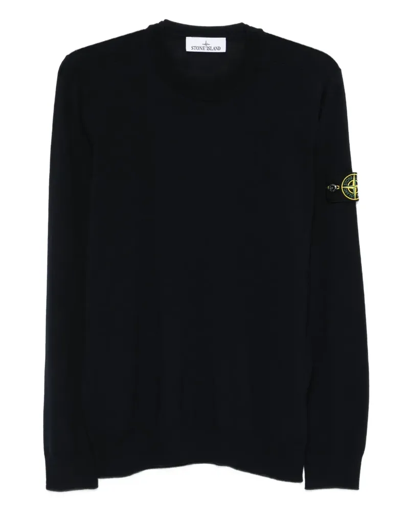 Stone Island Pullover mit Logo-Patch - V0020 BLU V0020
