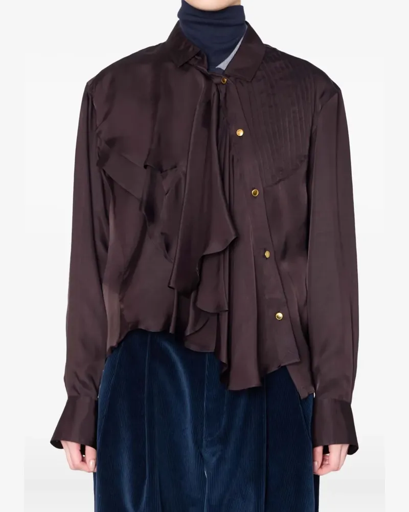 kolor Asymmetrische Bluse - Braun Braun