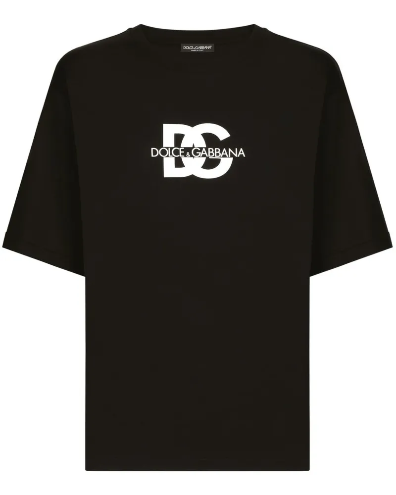 Dolce & Gabbana T-Shirt mit Logo-Print - Schwarz Schwarz