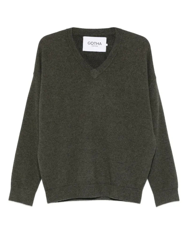 Gotha Pullover mit V-Ausschnitt - Grün Grün
