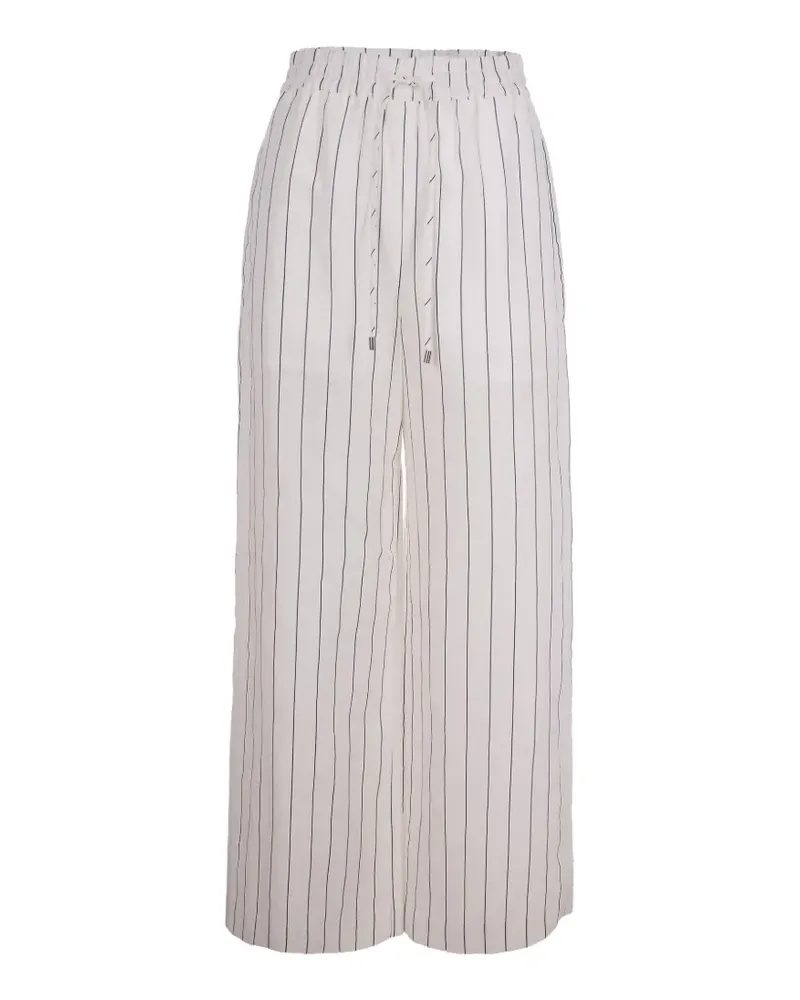 Liu Jo striped drawstring trousers - Weiß Weiß