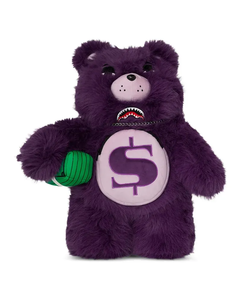 Sprayground Cray Shark Rucksack mit Teddy - Violett Violett