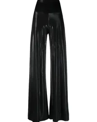 Norma Kamali Ausgestellte High-Waist-Hose Schwarz