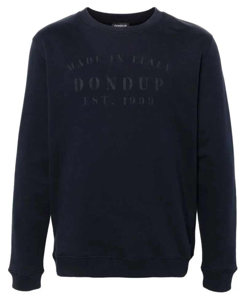 Dondup Sweatshirt mit Logo-Print Blau