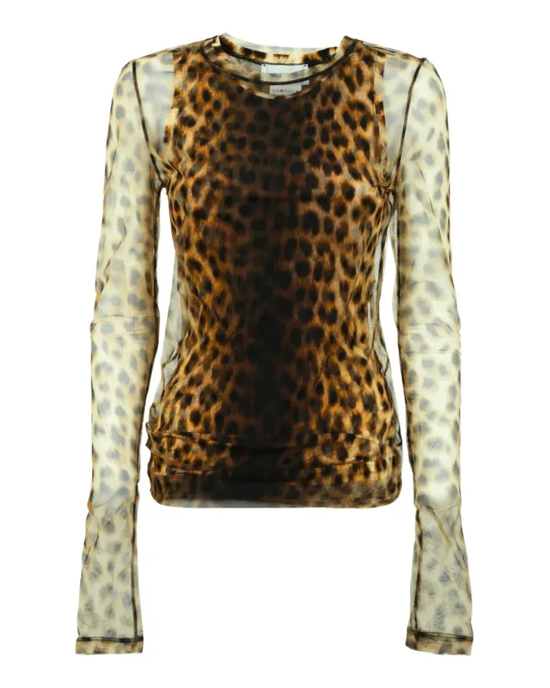 SPORTMAX Top mit Leopardenprint - Braun Braun