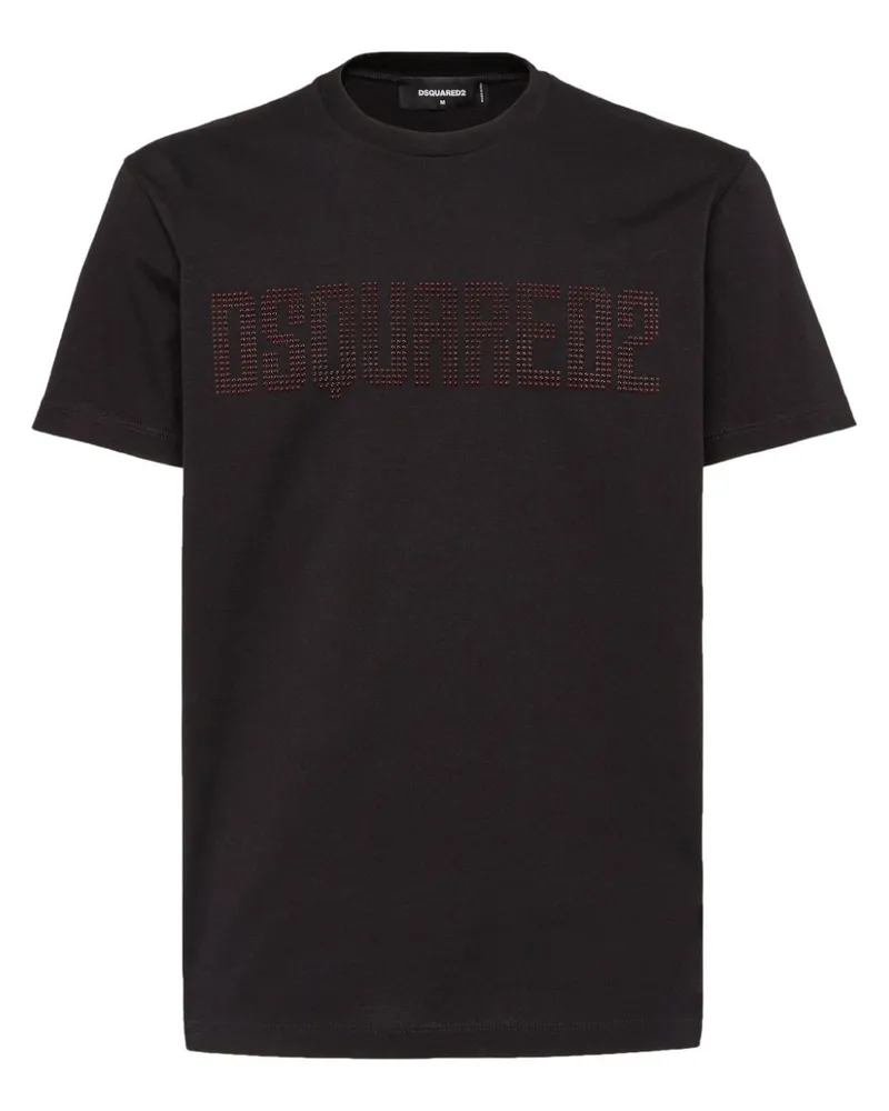 Dsquared2 T-Shirt mit Kristallen - Schwarz Schwarz