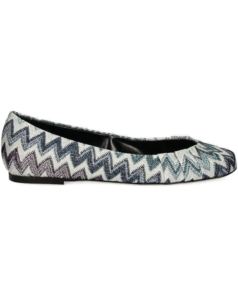 Missoni Ballerinas mit Zickzackmuster - Nude Nude