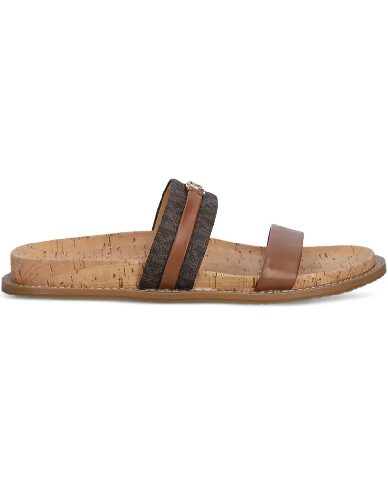 Michael Kors Sandalen mit Logo-Schild - Braun Braun