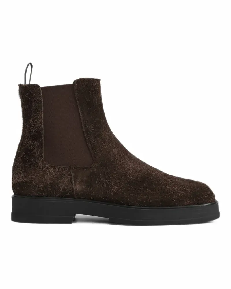 LES DEUX hairy-suede Chelsea boots - Braun Braun