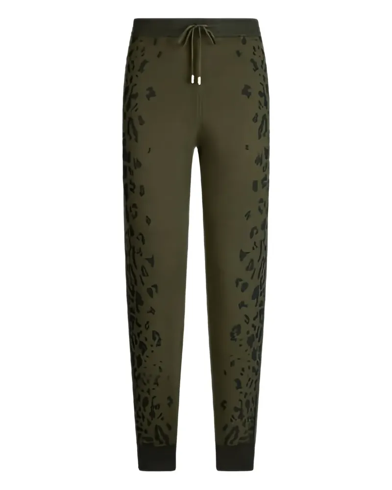 Liu Jo Kordelzug-Hose mit Leoparden-Print - Grün Grün
