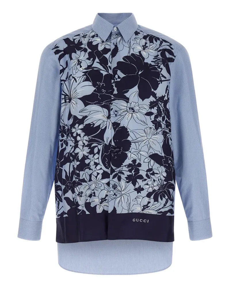Gucci floral-print shirt - Blau Blau