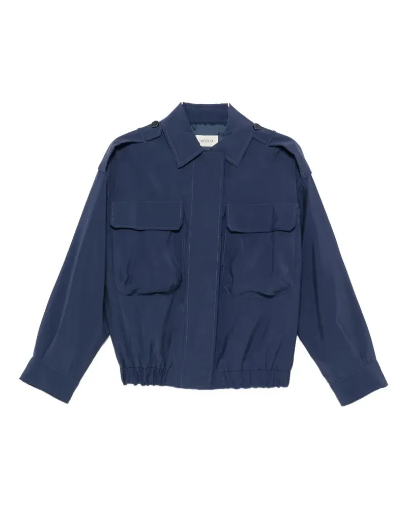 VICOLO elasticated-hem jacket - Blau Blau