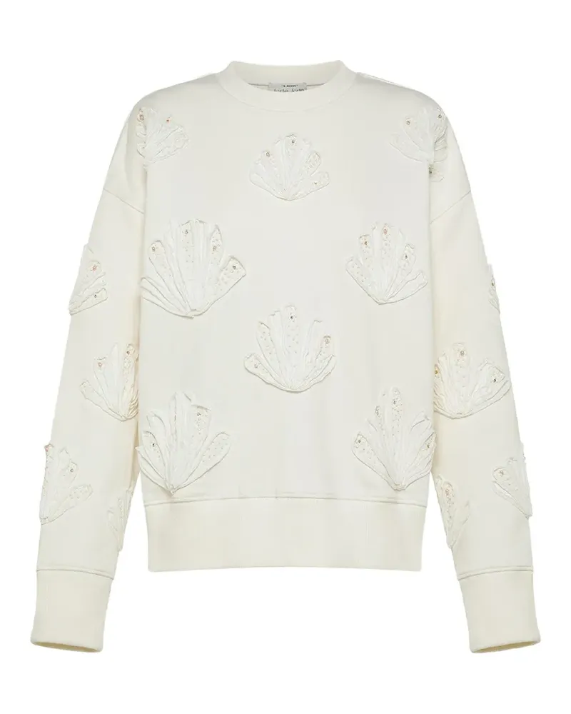 forte_forte lunamaris embroidered sweatshirt - Nude Nude