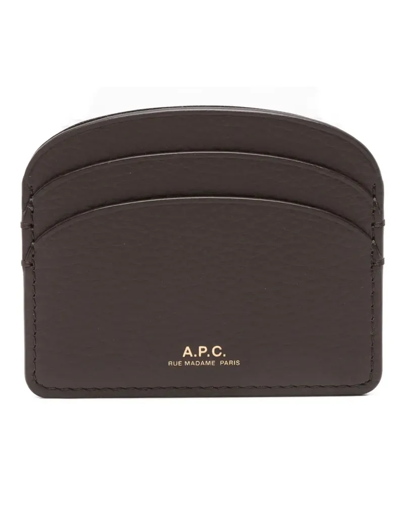 A.P.C. Demi-Lune Kartenetui mit abgerundeten Kanten - Braun Braun
