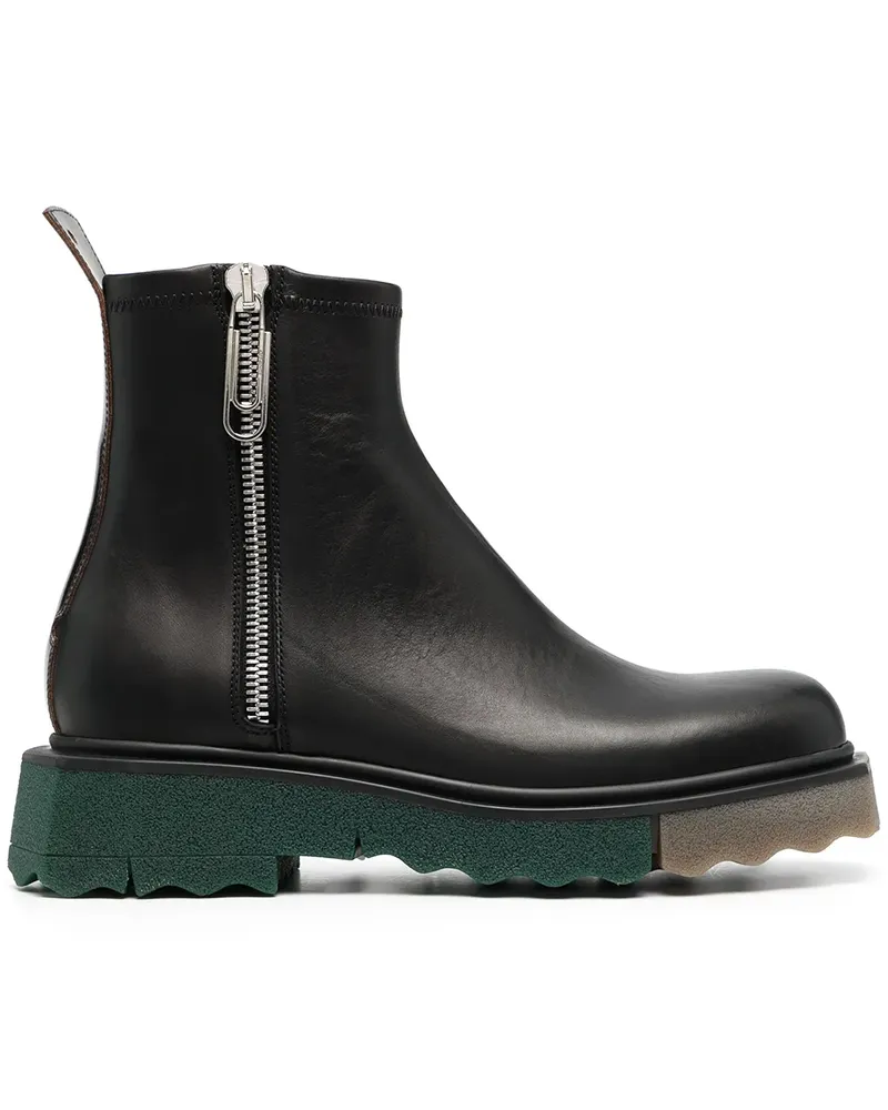 OFF-WHITE Stiefel mit Kontrastsohle - Schwarz Schwarz