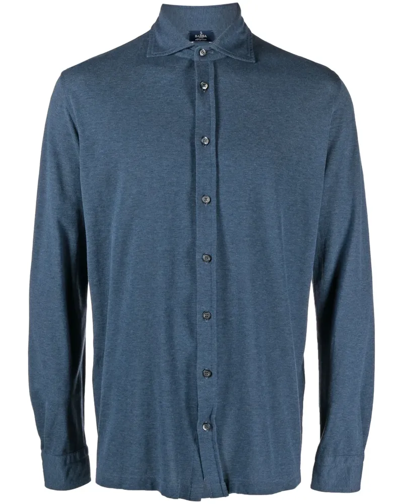 BARBA Langärmeliges Hemd - Blau Blau