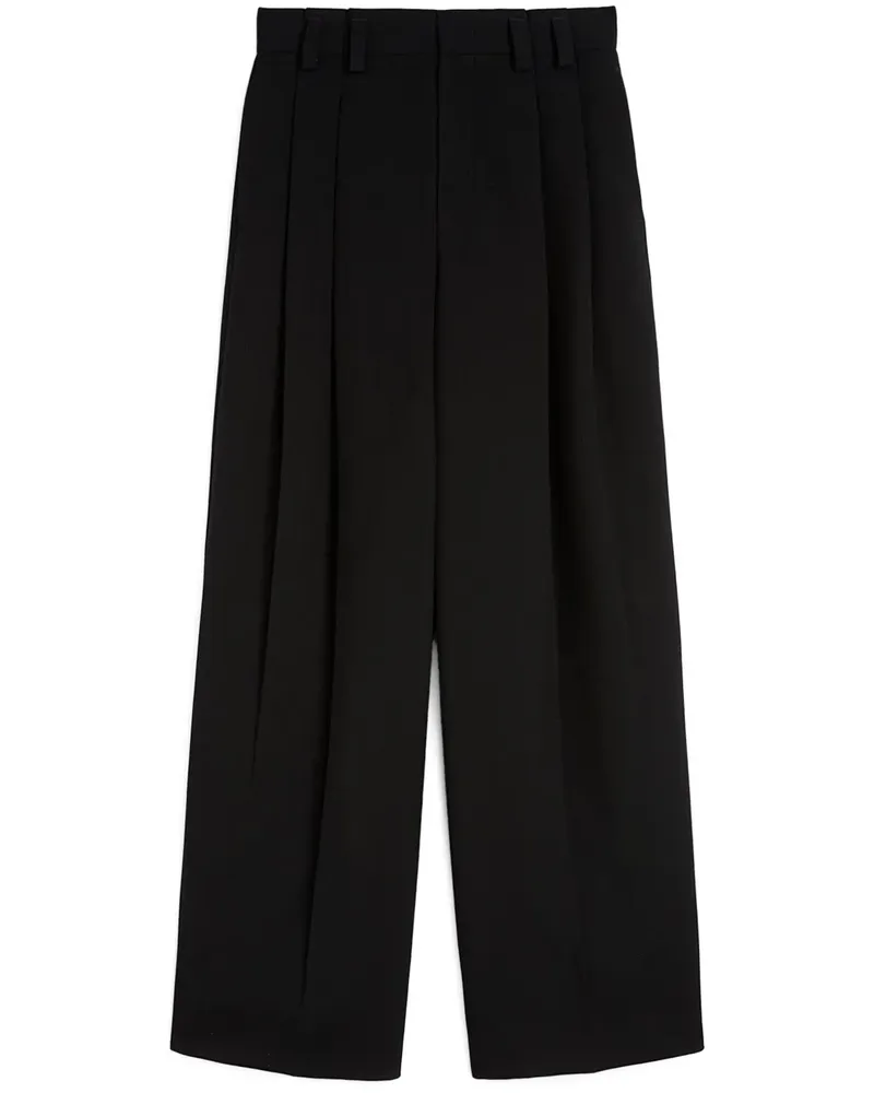 Jil Sander Hose mit Bundfalten - Schwarz Schwarz