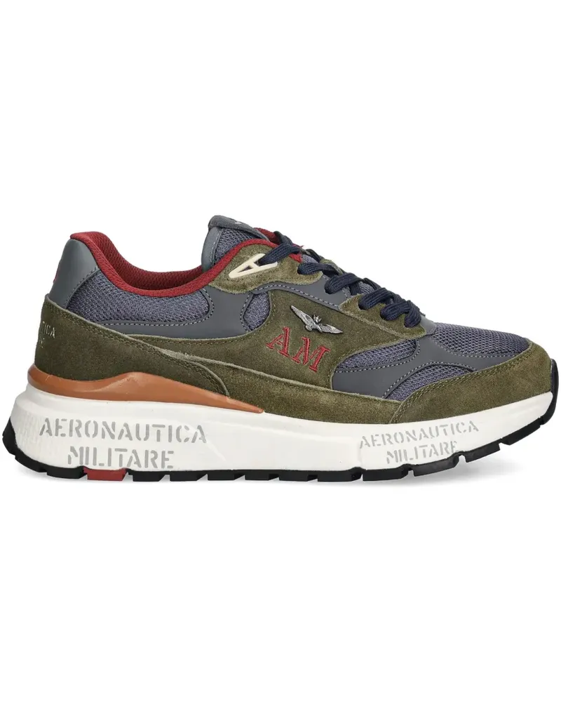 Aeronautica Militare logo-appliquéd sneakers - Grün Grün