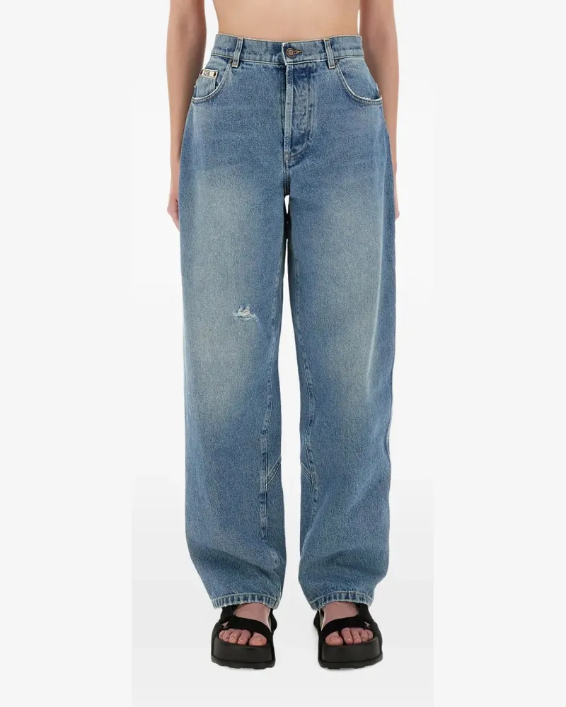 Moschino distressed wide-leg jeans - Blau Blau