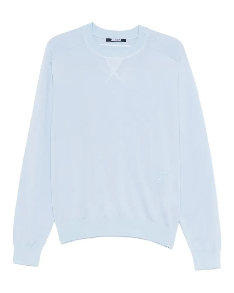 Jacquemus logo-embroidered top - Blau Blau