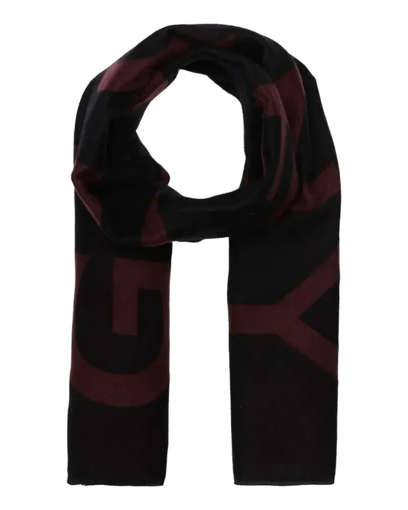 Givenchy logo-intarsia wool scarf - Schwarz Schwarz
