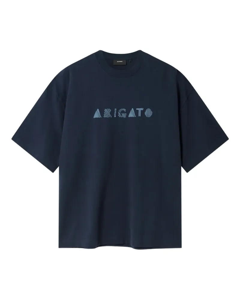 Axel Arigato Annotate T-Shirt mit grafischem Print - Blau Blau
