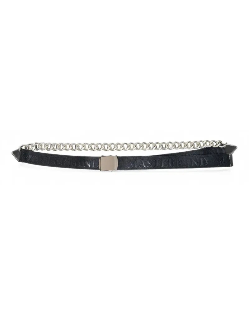 Mastermind Japan logo-jacquard chain-link belt - Silber Silber