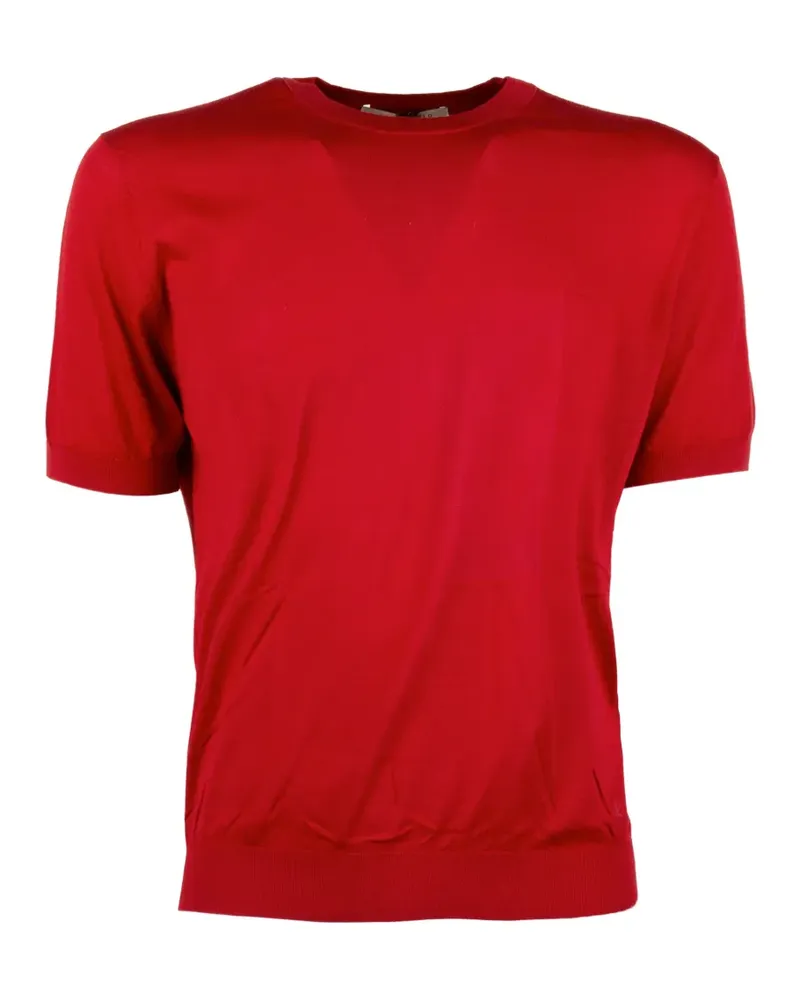 Brooksfield fine-knit short-sleeve top - Rot Rot