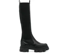 Kniehohe Chelsea-Boots - Schwarz