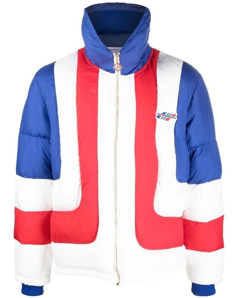 Casablanca Paris Gefütterte Jacke in Colour-Block-Optik - Weiß Weiß