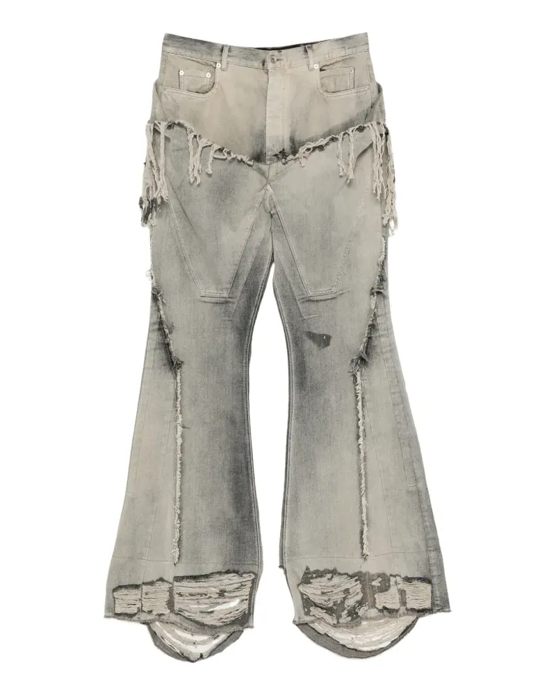 DRKSHDW by Rick Owens slivered bootcut jeans - Grau Grau