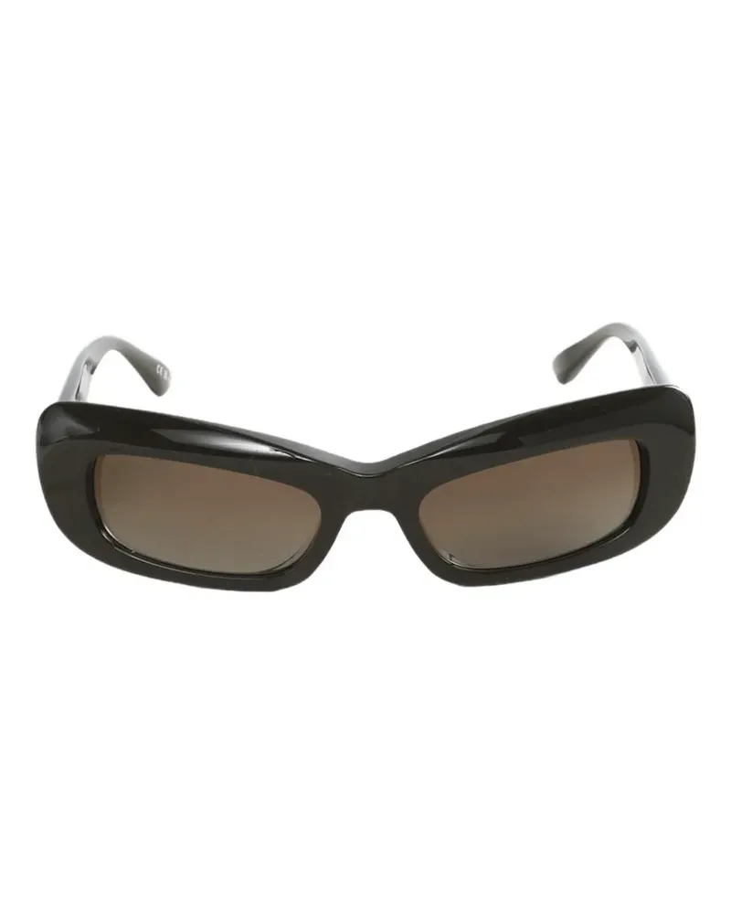 Balenciaga Diva rectangle-frame sunglasses - Braun Braun